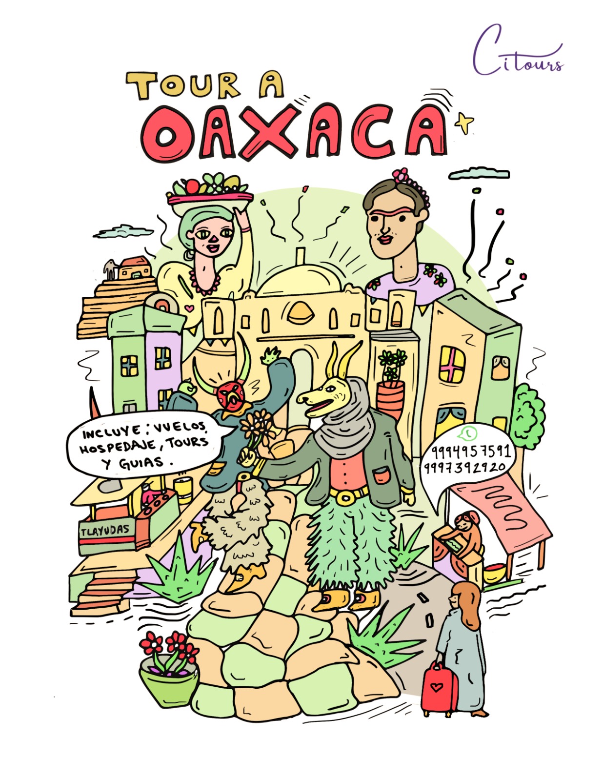 Viaja al corazón de Oaxaca. (Ilustración © Victor Toledo para CiTours)