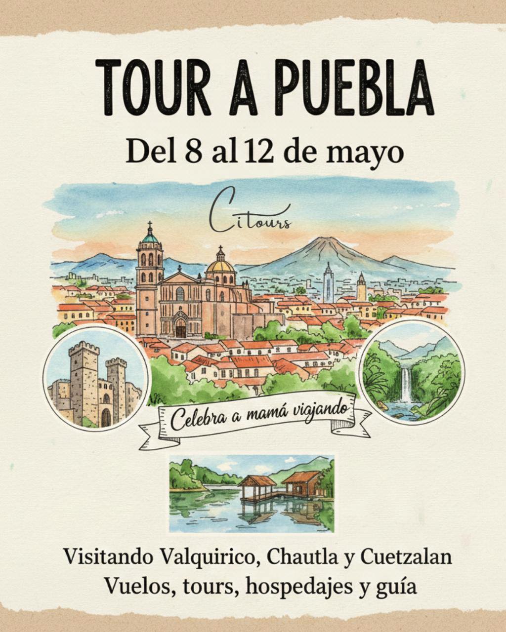 En el tour visitaremos la Capilla del Rosario en Puebla